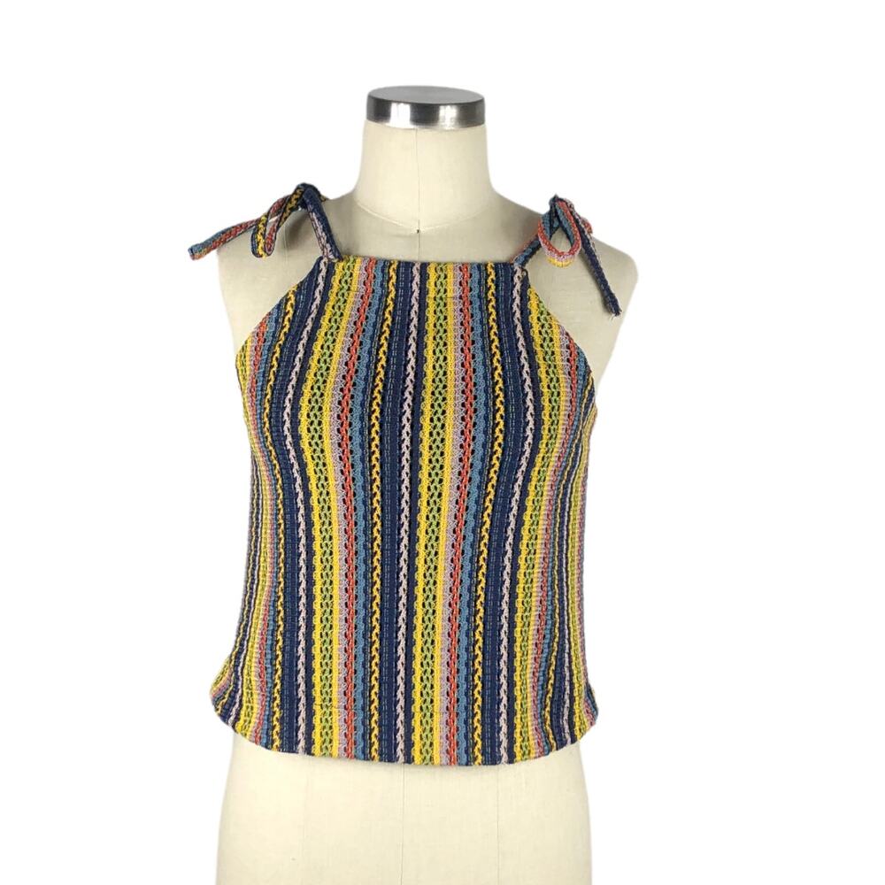 MADEWELL Textured &‎ Thread Rainbow Knit Tank Top Size XS